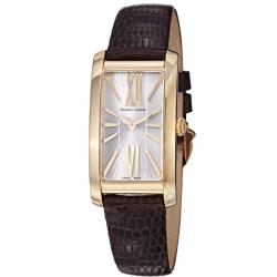 Maurice Lacroix Women's 'Fiaba' Silver Dial Brown Leather Strap Watch