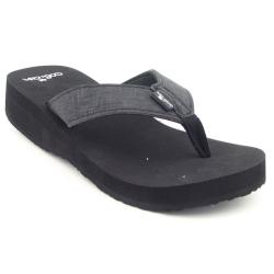 COBIAN Women's Fiji Black Sandals & Flip Flops
