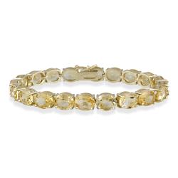 Glitzy Rocks 18k Gold over Silver Citrine Bracelet (33ct TGW)