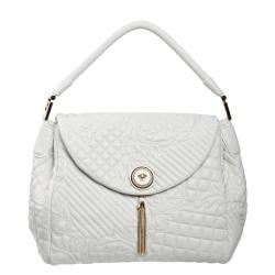 Versace White Leather Satchel