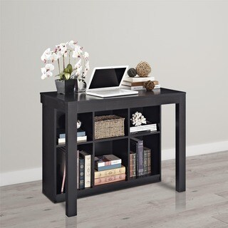 Altra Furniture Desk with Drawer and Bookcase in Black Oak