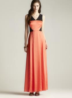 Jessica Simpson Colorblock Pleated Gown