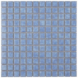 SomerTile 12 x 12-inch Tidal Square 1-in Baltic Porcelain Mosaic Tile (Pack of 10)