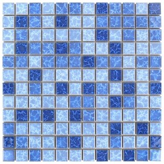 SomerTile 12 x 12-inch Watermark Square Aegean Porcelain Mosaic Tile (Pack of 10)