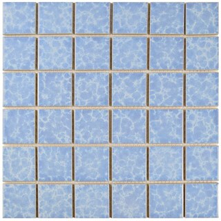 SomerTile 12.25 x 12.25-inch Watermark Square Alboran Porcelain Mosaic Tile (Pack of 10)