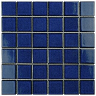 SomerTile 12.25 x 12.25-inch Ocean Square Bering Porcelain Mosaic Tile (Pack of 10)