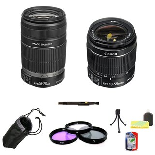 Canon EF-S 18-55mm IS II f3.5-5.6 & 55-250mm IS II f4-5.6 Lens Bundle Canon EF-S 18-55mm IS II f3.5-5.6 & 55-250mm IS II f4-5.6 Lens Bundle