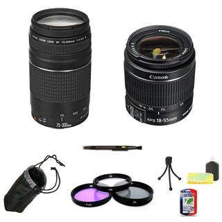 Canon EF-S 18-55mm IS II f/3.5-5.6 & EF 75-300mm f/4-5.6 Lens Bundle Canon EF-S 18-55mm IS II f/3.5-5.6 & EF 75-300mm f/4-5.6 Lens Bundle