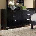 Noho 6-drawer Black Gallery Dresser