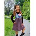 Greggy Girl Girl's Brown Dot Jumper Dress Set