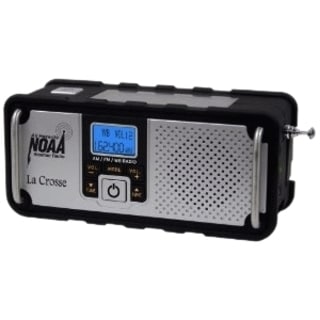La Crosse Technology AM/FM/WB NOAA Weather Radio with Hand Crank and