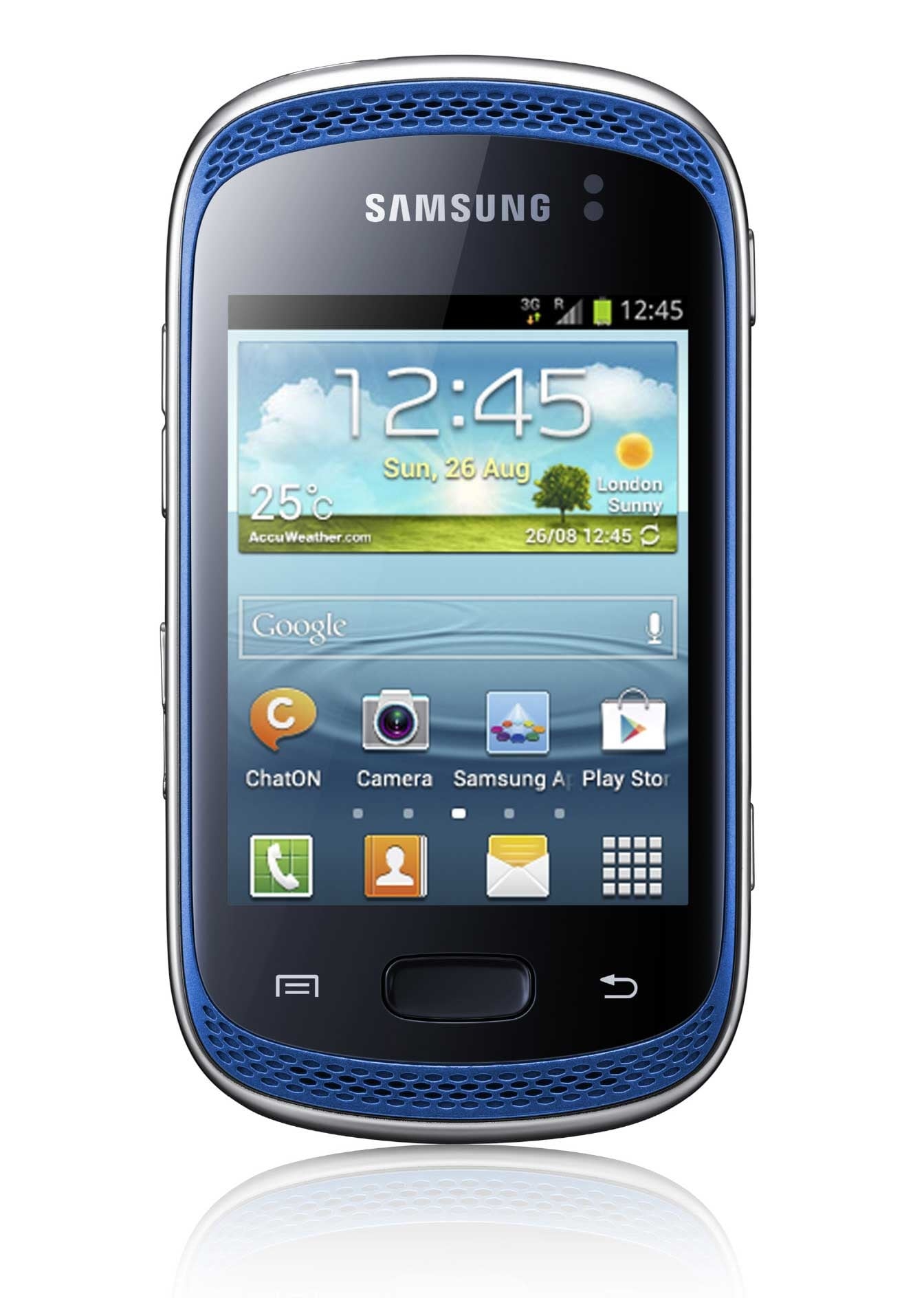 Samsung Galaxy Music S6012 GSM Unlocked Dual Sim Android Cell Phone - Blue