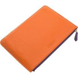 Women's SUSU Handbags Fulton iPad Case Pebble Leather Orange