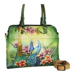 Women's Anuschka Triple Compartment Notebook/Tablet Organizer Passionate Peacocks
