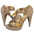 Steve Madden Evil Bronze Leather Sandals
