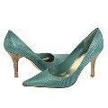 Nine West Barb Turquoise Synthetic Pumps/Heels