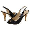 Nine West Snowball Black Leather Pumps/Heels