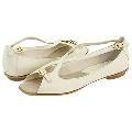 Nine West Torts Ivory Leather Flats