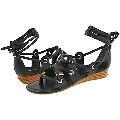 Nine West Sorcerer Black Leather Sandals