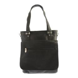 Piel Leather Laptop/Tablet Carry-All Tote 3011 Black Leather