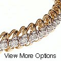 14k Gold 2ct Diamond Spiral Tennis Bracelet (G-H, I2-3)