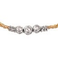14k Yellow and White Gold 1/2ct Diamond Bezel Necklace