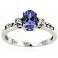 14k Gold Tanzanite .25ct TDW Diamond Regal Ring