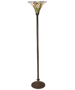 Tiffany-style Iris Torchiere