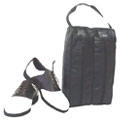 Black Leather Golf Shoe Bag