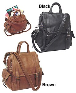 Leather Three-way Backpack