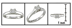 14k Gold 1/3ct TDW Princess Diamond Solitaire Ring (H-I, SI1-SI2)