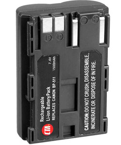 CTA Replacement 1500 mAh Battery for Canon BP-511
