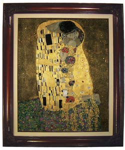 The Kiss Framed Canvas