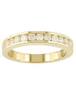 14k Yellow Gold 1/2ct TDW Round Diamond Channel Anniversary Band (I-J/ I1-I2)