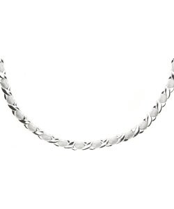 Sterling Silver 16-inch Hugs and Kisses Necklace