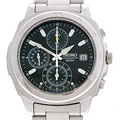 Seiko Men's Green Dial Steel Chronograph Watch