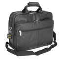 Black Leather Softside Briefcase