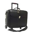 Black Leather Wheeled Briefcase