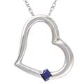 14k Sapphire Heart Pendant