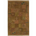 Hand-tufted Contemporary Squares Wool Rug (5' x 8')