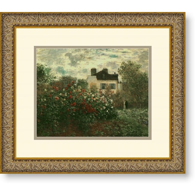 Claude Monet The Artist's Garden at Argenteuil, 1873 Framed Art Print