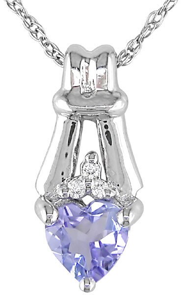 14k Heart Shape Tanzanite Pendant (Case of 2)