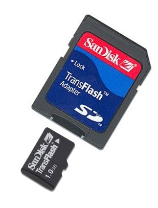 SanDisk 1GB MicroSD Card with SD & MiniSD Adapters
