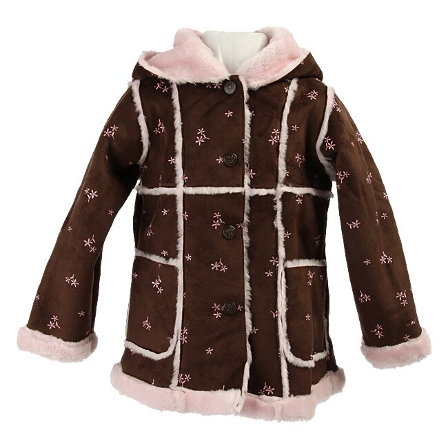 London Fog Girl's Embroidered Coat with Hood