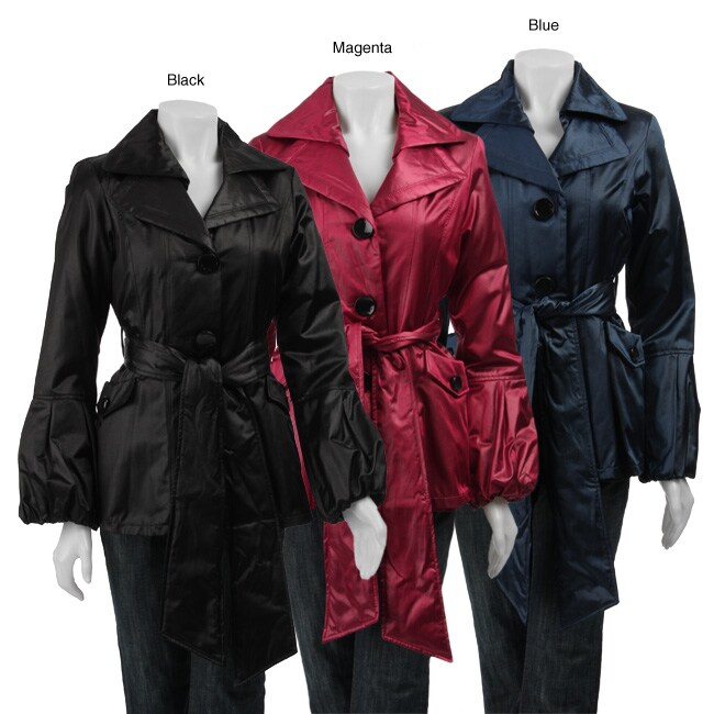 ABS Silver Label By Allen Schwartz Women's Satin Trench Coat by ABS