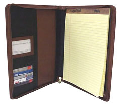 Brown Leather Writing Portfolio Cover