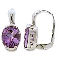 14-kt. White Gold Amethyst Earrings