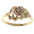 Black Hills Gold Diamond Rose Ring