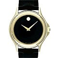 Movado Classic Men's Black Leather Strap Watch