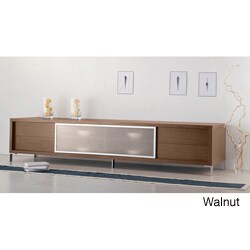 Lexington 94 inch long walnut finish entertainment center